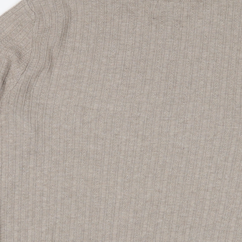 H&M Mens Grey Crew Neck Acrylic Pullover Jumper Size XS Long Sleeve