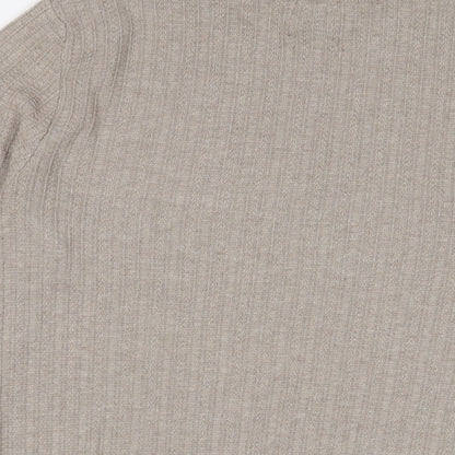 H&M Mens Grey Crew Neck Acrylic Pullover Jumper Size XS Long Sleeve