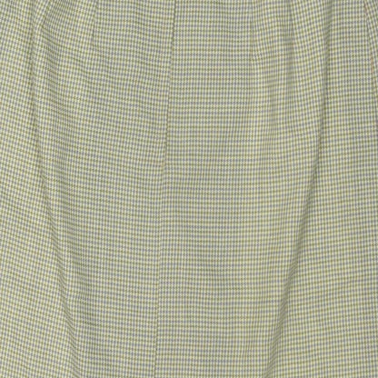 Made in U.K. Womens Green Herringbone Wool A-Line Skirt Size 28 in Zip