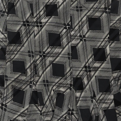 Principles Womens Black Geometric Polyester Trumpet Skirt Size 10 Zip