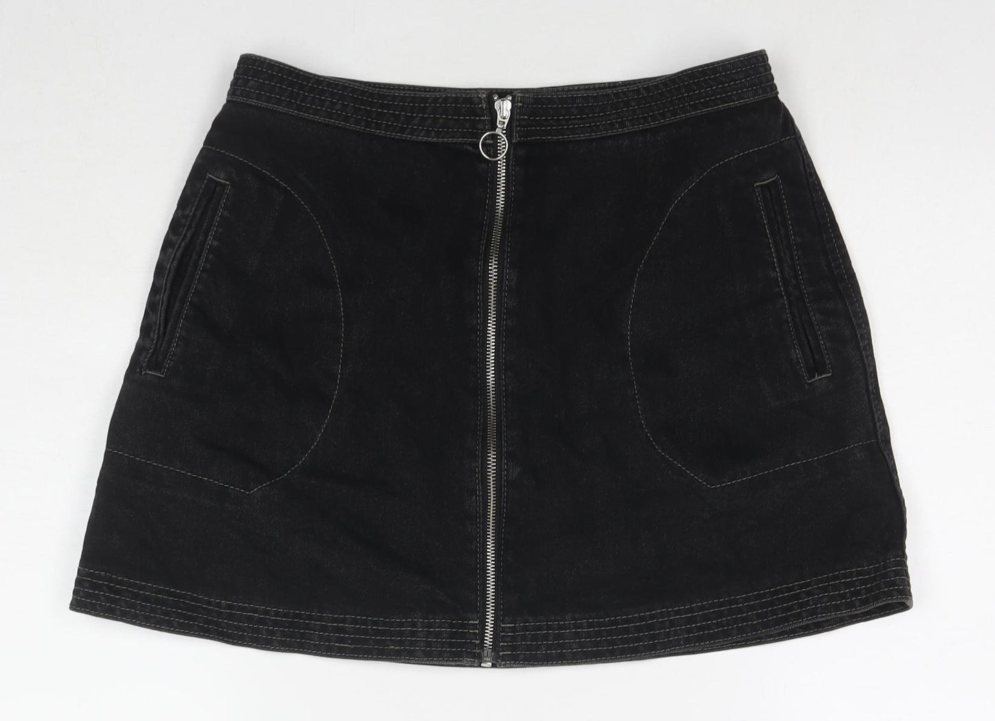 Womens UK Size M Cooperative A-Line Denim Skirt