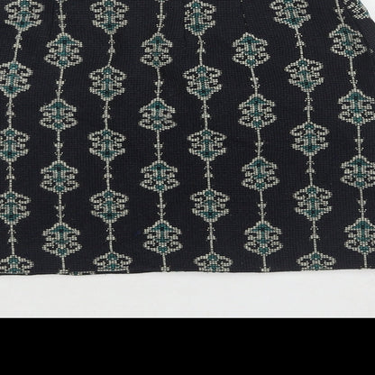 Zara Womens Blue Geometric Polyester Mini Skirt Size S Zip - Embraided