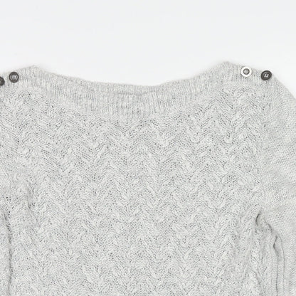 Womens UK Size 10 Marks and Spencer Grey Pullover Jumper