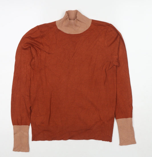 Womens UK Size 12 Warehouse Brown Pullover Jumper
