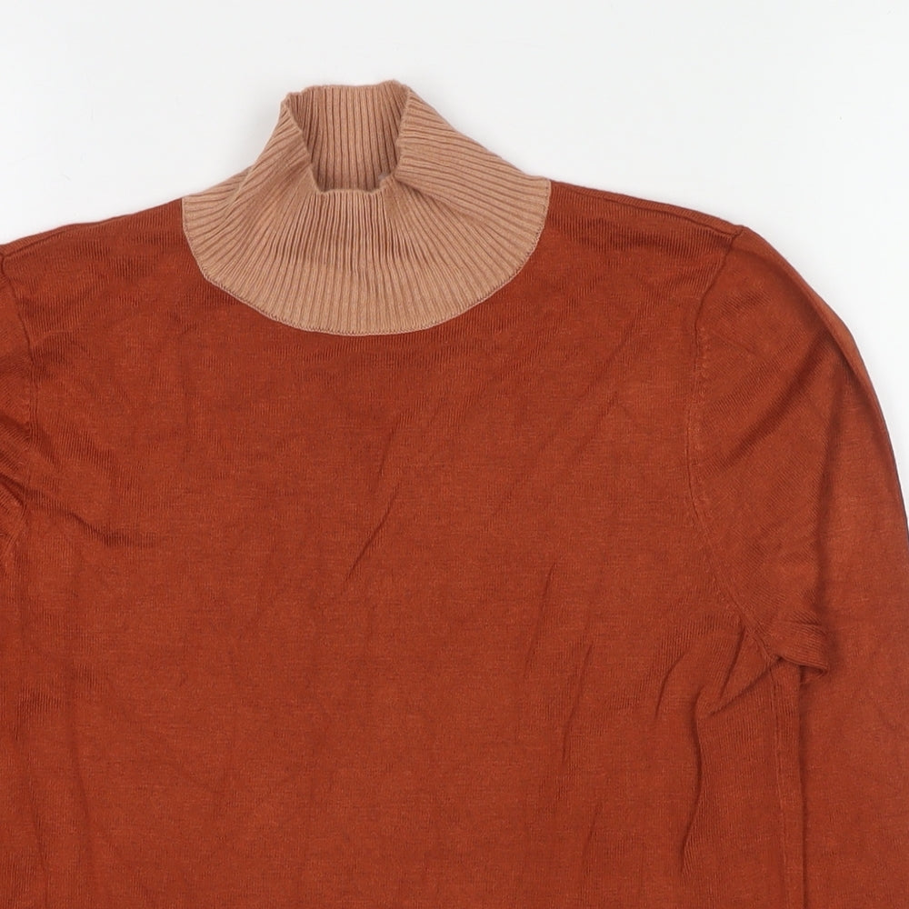 Womens UK Size 12 Warehouse Brown Pullover Jumper
