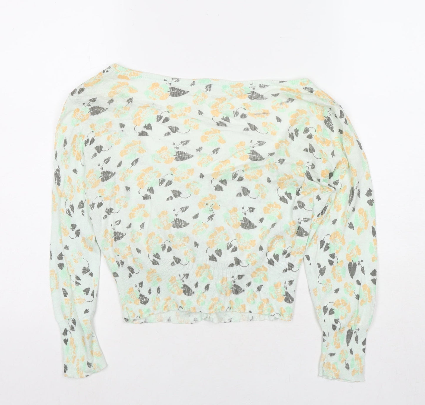 Womens UK Size 8 ICHI Green Cardigan Jumper