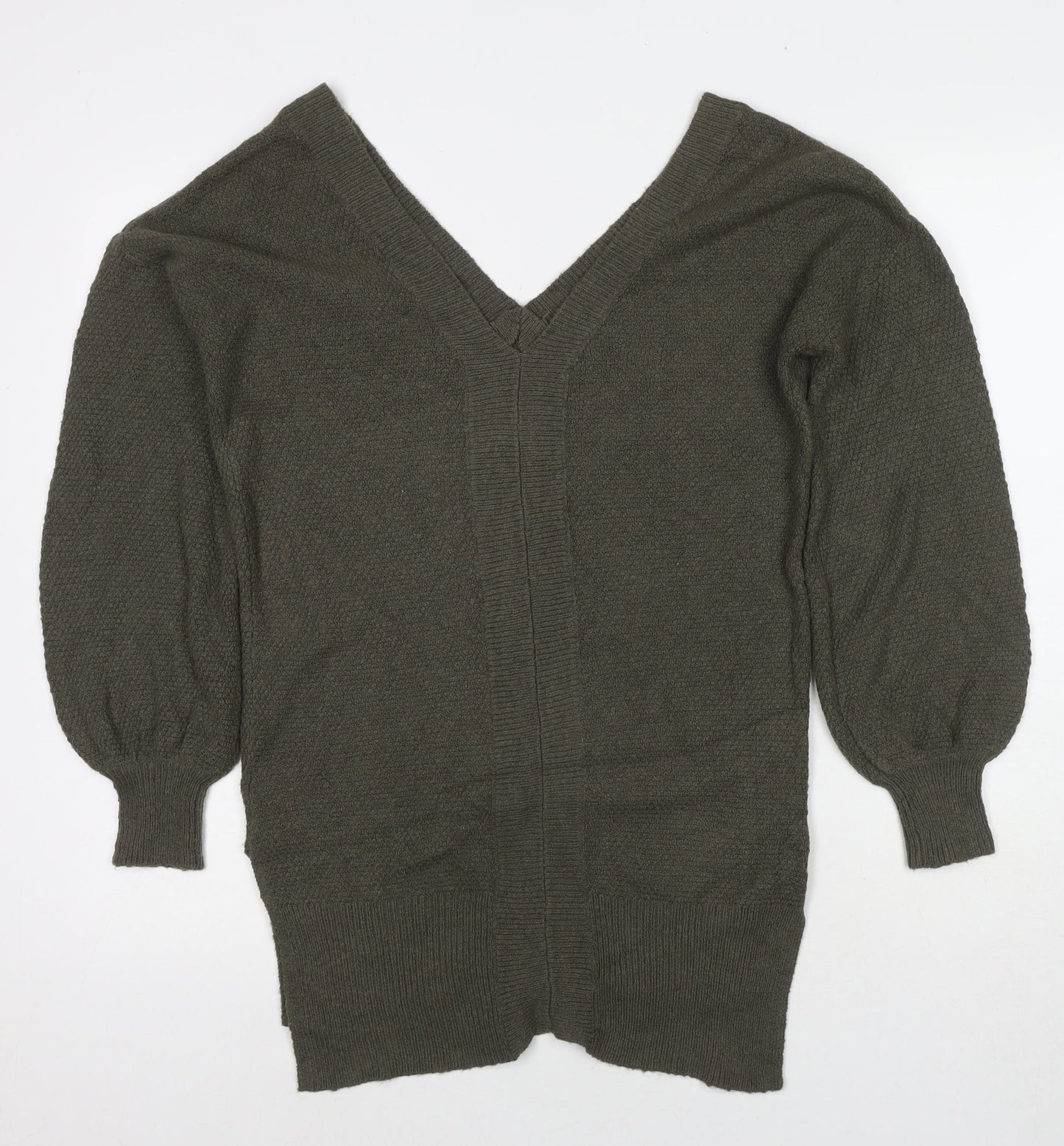 Womens UK Size XS Yes Lola Green Tunic Jumper