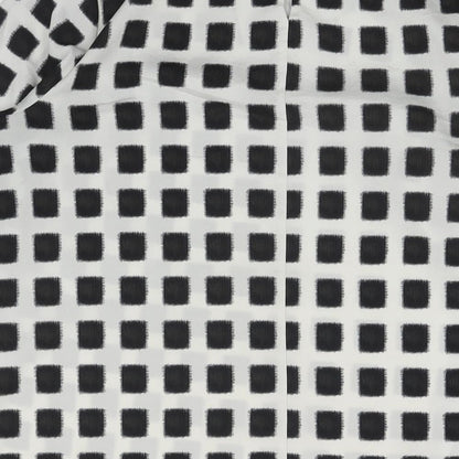 Topshop Womens White Check Polyester A-Line Size 12 Round Neck Pullover