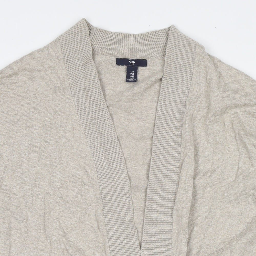 Gap Womens Beige V-Neck Cotton Cape Jumper Size M