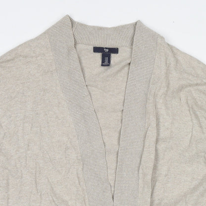 Gap Womens Beige V-Neck Cotton Cape Jumper Size M