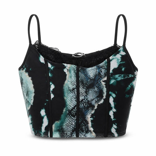 Womens UK Size XS Bershka Multicoloured Cropped Tank