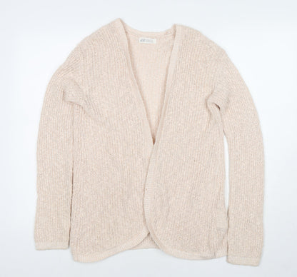 H&M Girls Beige V-Neck Cotton Cape Jumper Size 12-13 Years Pullover