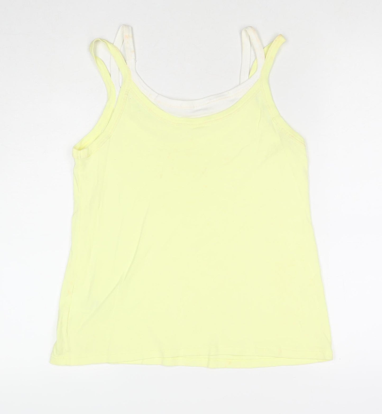 Womens UK Size 18 Marks and Spencer Yellow Basic Tank