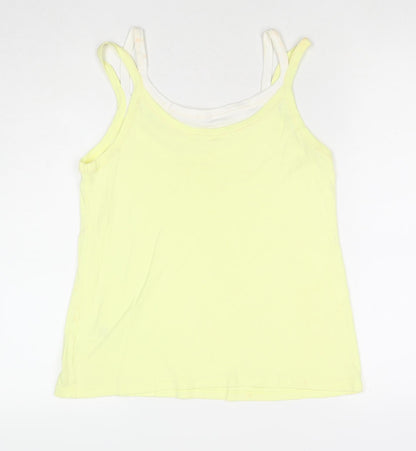 Womens UK Size 18 Marks and Spencer Yellow Basic Tank