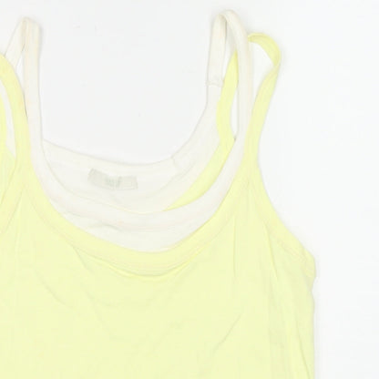 Womens UK Size 18 Marks and Spencer Yellow Basic Tank