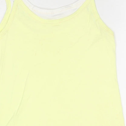 Womens UK Size 18 Marks and Spencer Yellow Basic Tank