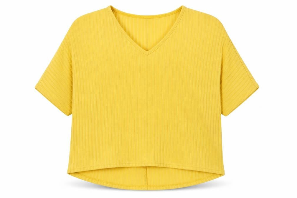 Womens UK Size S New Look Yellow Jersey T-Shirt