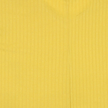 Womens UK Size S New Look Yellow Jersey T-Shirt