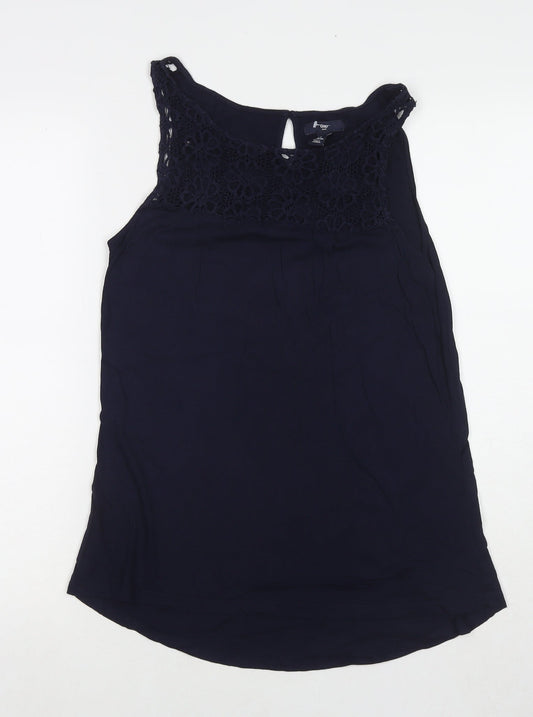 Womens UK Size S Gap Blue Basic Tank