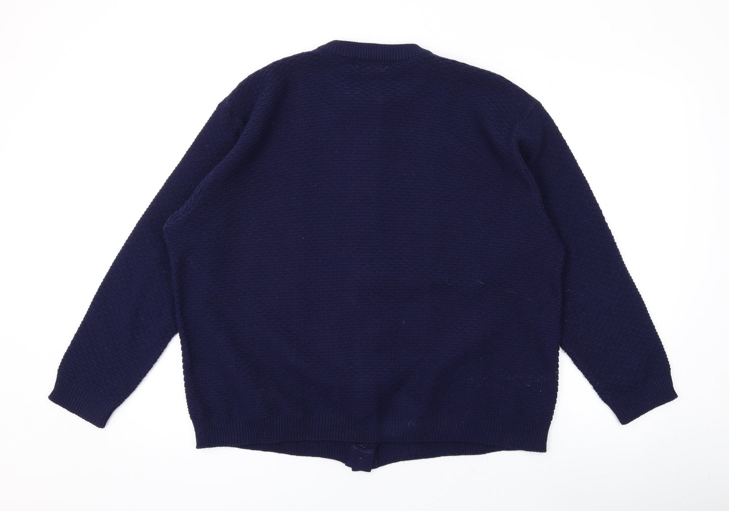 Womens UK Size XL Care Blue Cardigan Jumper