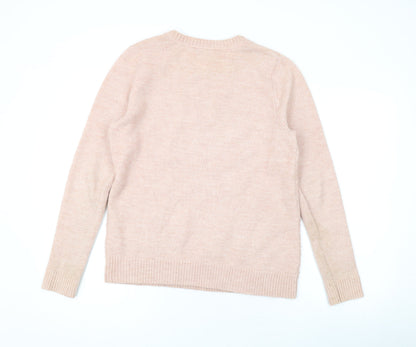 Womens UK Size 10 Maine New England Pink Pullover Jumper