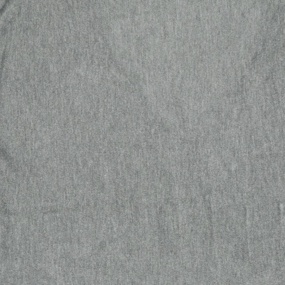 If It Were Me Womens Green V-Neck Cotton Pullover Jumper Size 16