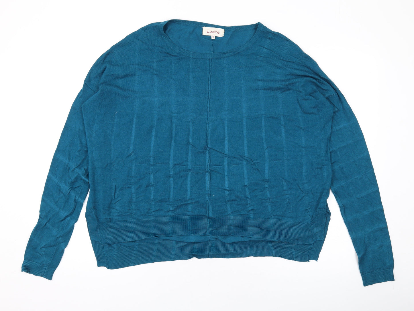 Womens UK Size 16 Louche Blue Pullover Jumper