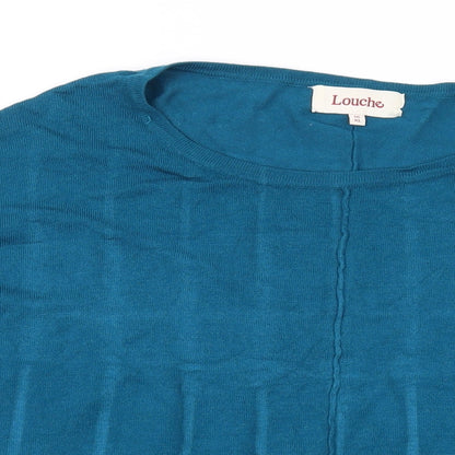 Womens UK Size 16 Louche Blue Pullover Jumper