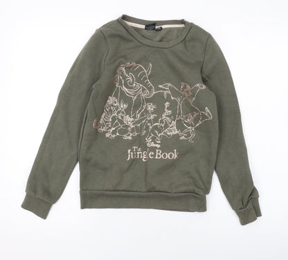 Womens UK Size 4 Disney Green Pullover Sweatshirt