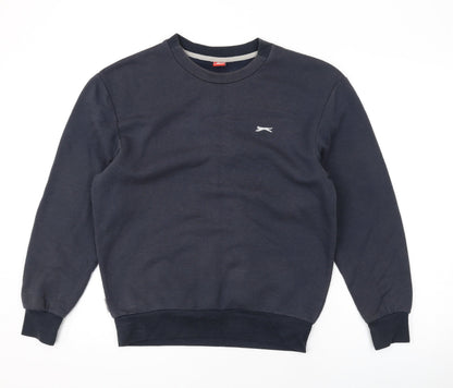 Slazenger Boys Blue Cotton Pullover Sweatshirt Size 13 Years Pullover