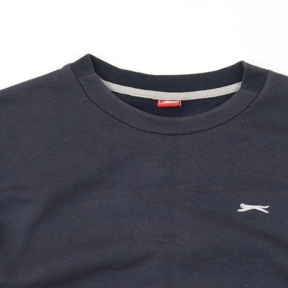 Slazenger Boys Blue Cotton Pullover Sweatshirt Size 13 Years Pullover