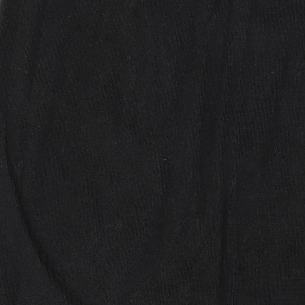 Klass Womens Black Cotton A-Line Skirt Size XL