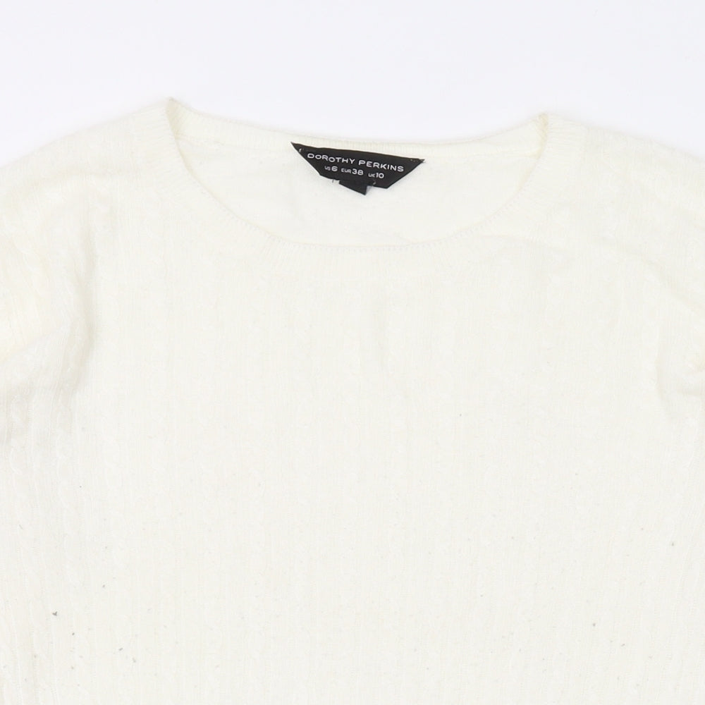 Womens UK Size 10 Dorothy Perkins Ivory Pullover Jumper