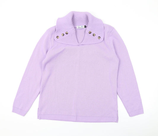 Womens UK Size S Keeno Purple Pullover Jumper
