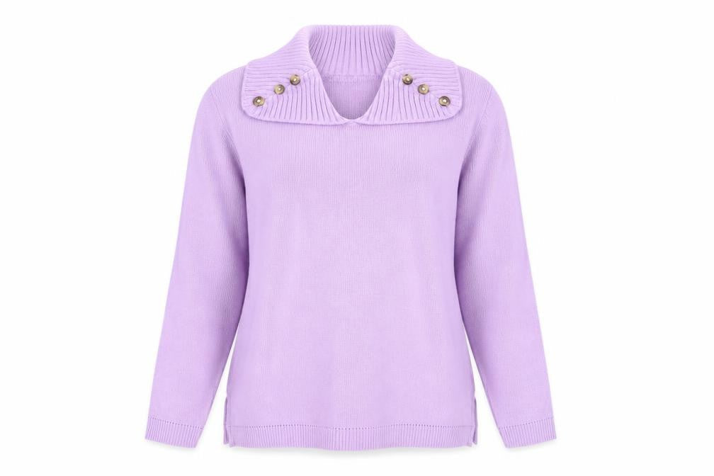 Womens UK Size S Keeno Purple Pullover Jumper