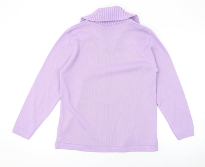 Womens UK Size S Keeno Purple Pullover Jumper