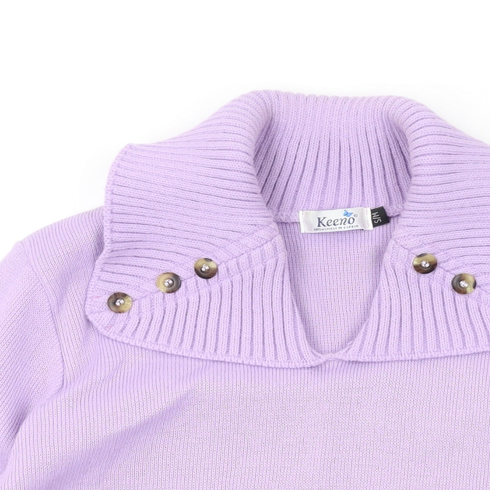 Womens UK Size S Keeno Purple Pullover Jumper