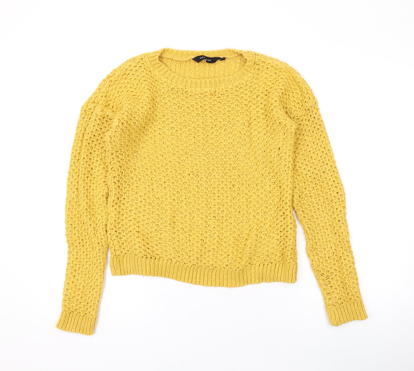 Womens UK Size 8 New Look Yellow Pullover Jumper