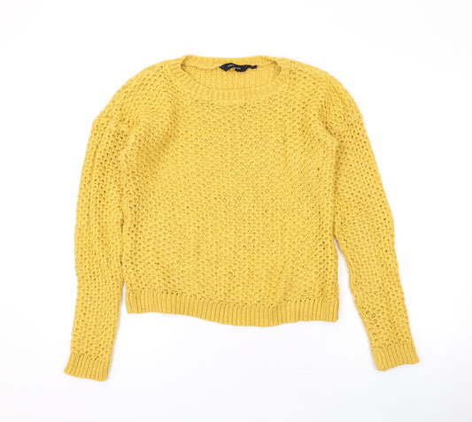 Womens UK Size 8 New Look Yellow Pullover Jumper