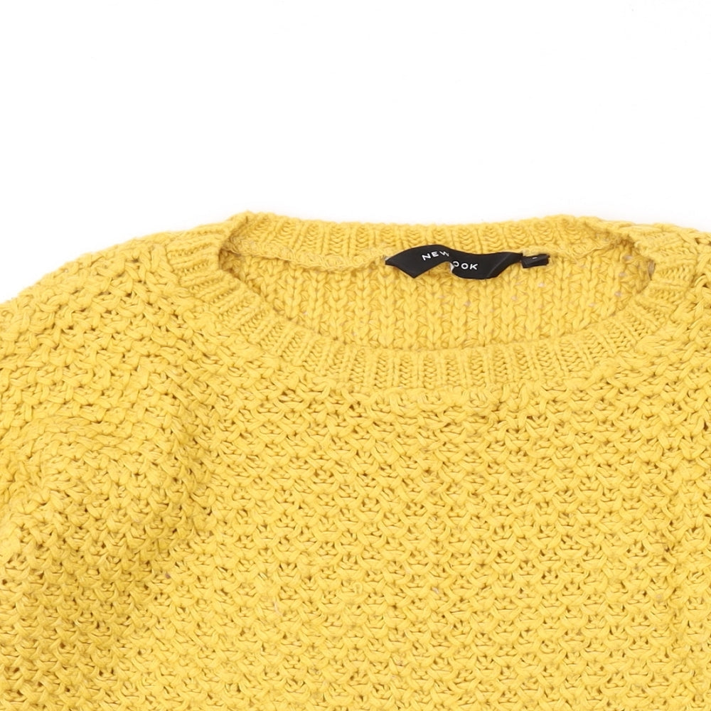 Womens UK Size 8 New Look Yellow Pullover Jumper