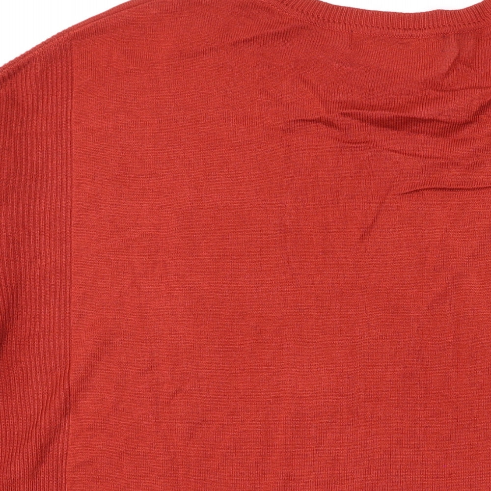 Womens UK Size 14 Marks and Spencer Orange Pullover Jumper