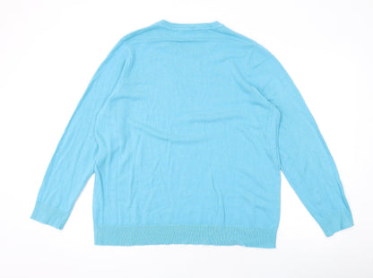 Womens UK Size 12 Bonmarché Blue Pullover Jumper
