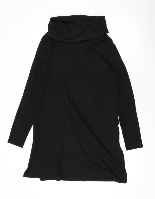 Dorothy Perkins Womens Black Roll Neck Polyester Pullover Jumper Size 10