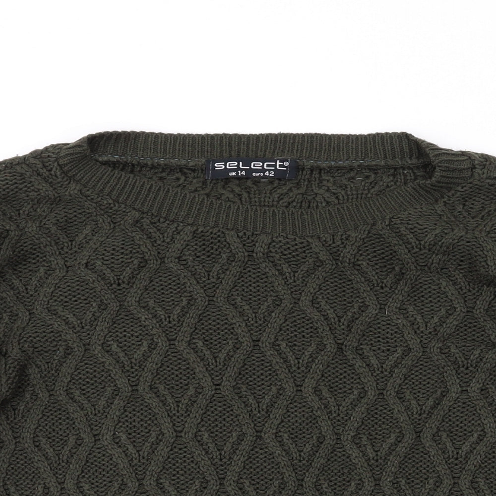 Womens UK Size 14 Select Green Pullover Jumper