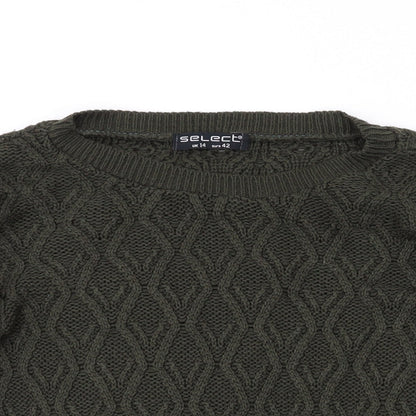 Womens UK Size 14 Select Green Pullover Jumper