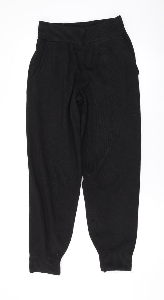 Jack Wills Womens Black Polyester Trousers Size 10 L28 in Regular
