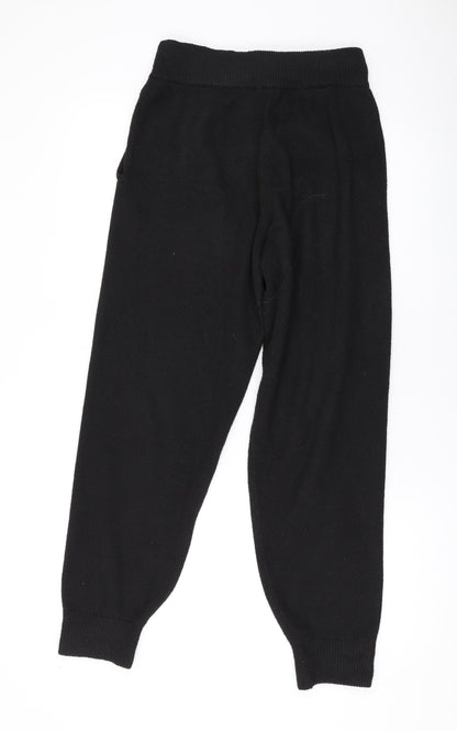Jack Wills Womens Black Polyester Trousers Size 10 L28 in Regular