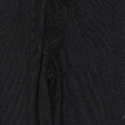 Jack Wills Womens Black Polyester Trousers Size 10 L28 in Regular