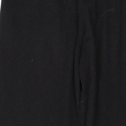 Jack Wills Womens Black Polyester Trousers Size 10 L28 in Regular