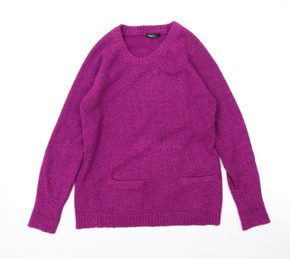 Womens UK Size S M&Co Purple Pullover Jumper